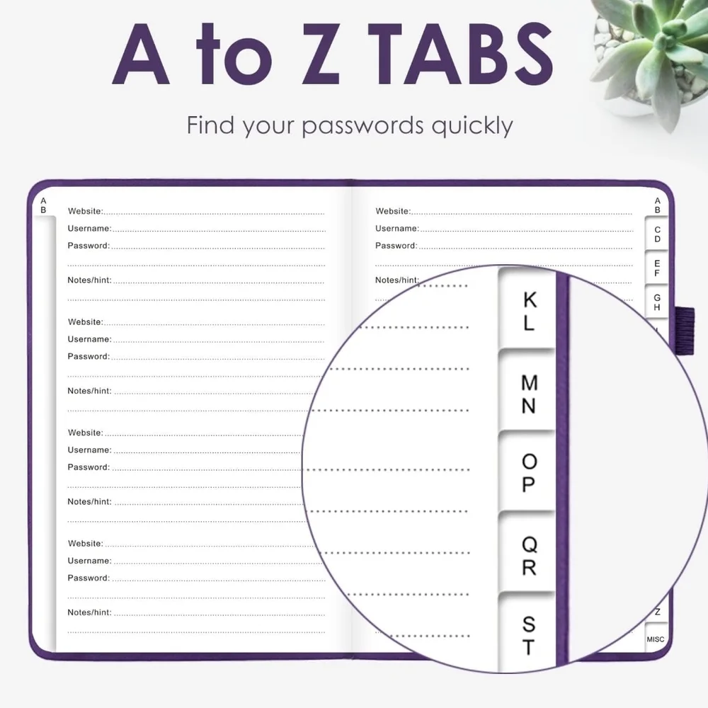 NWOT Pink Password Log Book